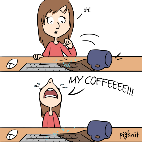 keyboard coffee
